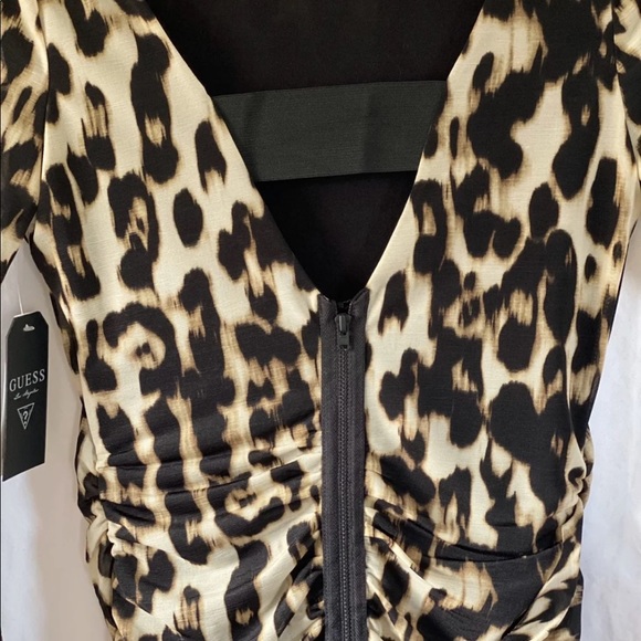 🔥Guess Long Sleeve Sexy Animal Print Dress Small - Picture 3 of 6